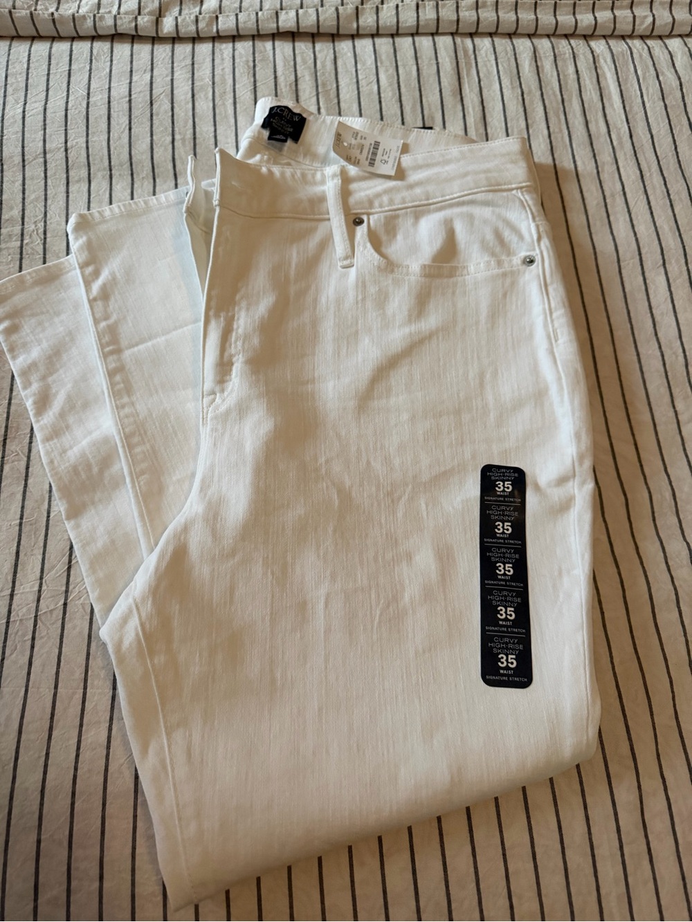 J. Crew White High-Rise Skinny Jeans